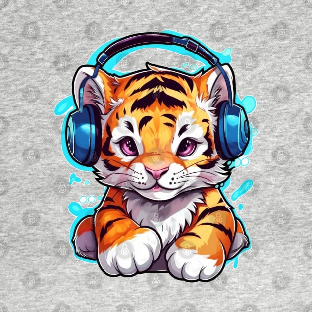 Jungle Jams Graffiti Tiger Cub by SusannesArtShop